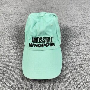 Burger King Impossible Whopper Green‎ Cotton Adjustable Promo Baseball Cap Hat